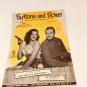 VINTAGE 1948 SHEET MUSIC - Bob Hope Jane Russell - Buttons and Bows