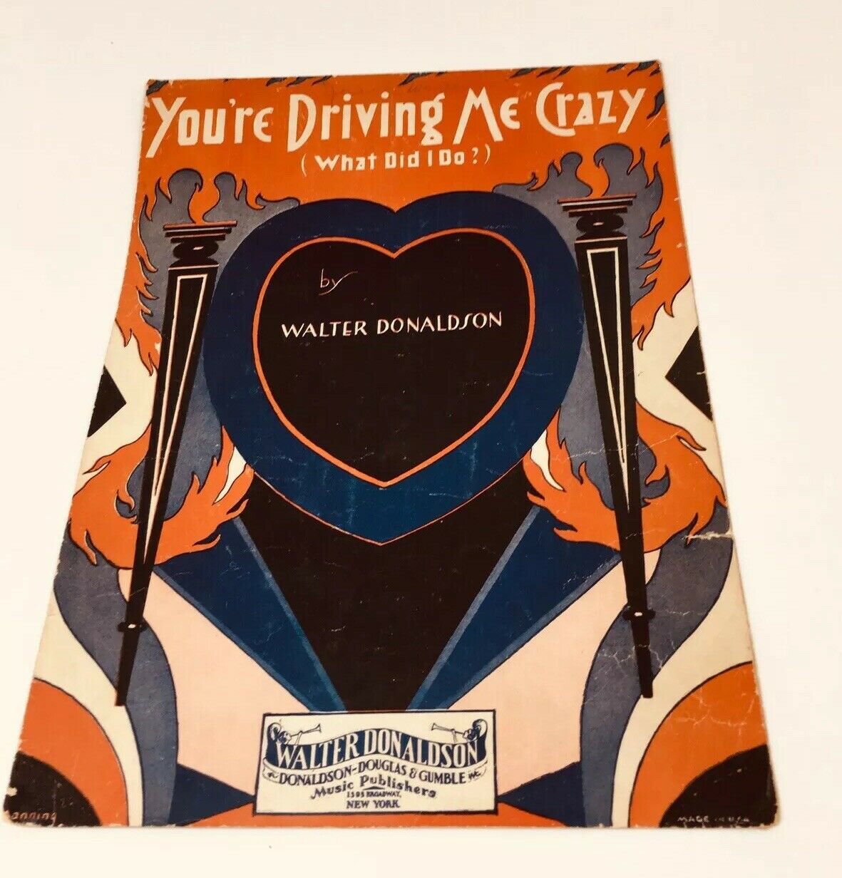 You're Driving Me Crazy ( What Did I Do) 1930 sheet music by Donaldson Vintage
