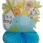 Boy Blue Baby Shower Animal Print Elephant Table Top Centerpiece Deco 2x $9.99