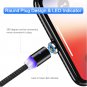 Magnetic Straight Cable Phone Charging Cable 3 in 1 Cable 2 Pack,6.6 ft