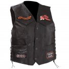 Diamond Plate™ Ladies' Rock Design Genuine Leather Vest Size Medium