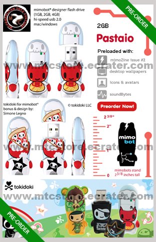 Pastaio mimobot® 2GB USB Flash Drive by tokidoki