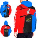 Honda Goldwing Punisher Skull Blue Hoodie