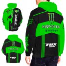 Monster Energy Fox Racing Green Skull Hoodie