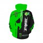 Monster Energy Fox Racing Green Skull Hoodie