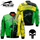 Arctic Cat Green Skull Bomber Jacket