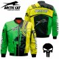 Arctic Cat Green Skull Bomber Jacket