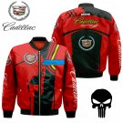 Cadillac Racing Red Skull Bomber Jacket