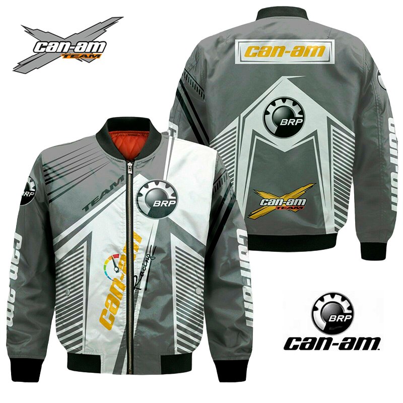 Can-Am BRP Gray Racing Team Bomber Jacket