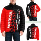 Honda Grom Red Tire Track Collar Padded Jacket Honda Grom Red Tire Track Collar Padded Jacket