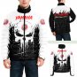 Yamaha Biker Punisher Skull Collar Padded Jacket