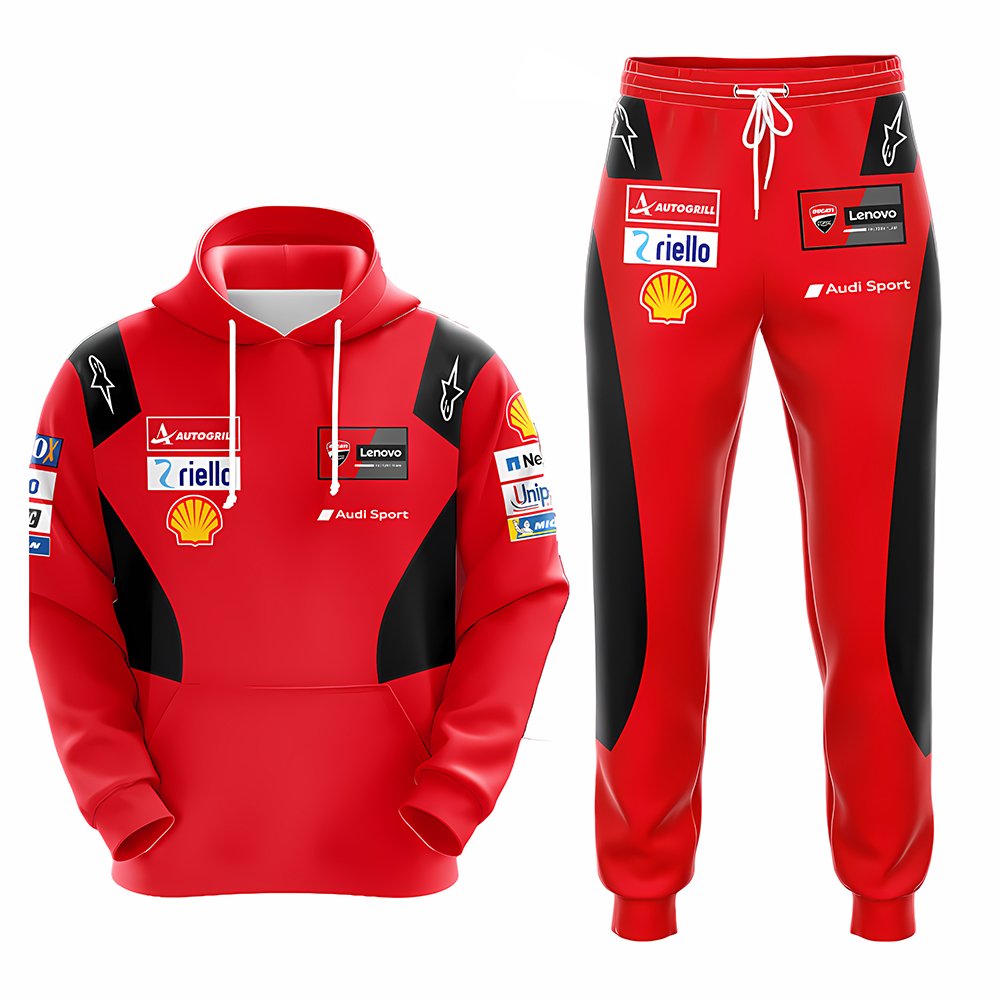 Ducati Shell Riello Lenovo Audi Sport Racing Tracksuit Hoodie And Sweatpants