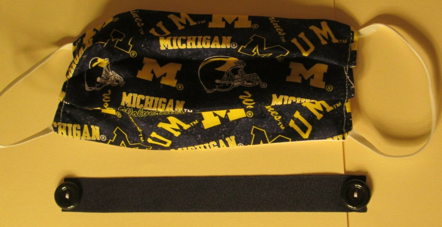 Michigan Wolverines Cotton Mask REUSEABLE Washable