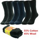 3 Pairs Mens Heavy Duty Winter Thermal Work Boots Wool Cotton Crew Socks Lot