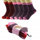 3 Pairs Women Thermal Winter Warm Soft BED Boots Wool Crew Socks Size (9-11)