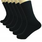 3 Pairs Mens Black Sports Athletic Work Crew Cotton Long Socks Size 9-11