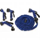Latex  Expanding Flexible Garden Water Hose with Spray Nozzle 100 FT Blue