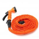 Latex  Expanding Flexible Garden Water Hose with Spray Nozzle 75 FT Orange