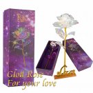 Romantic Galaxy Rose Luminous Flower Valentine's Day Lovers' Gift With Love Base