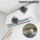 100'' Retractable Microfiber Brush Ceiling Fan Duster Cleaner Removable Washable