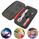 9 in 1 USB LED Light Up Crochet Hooks Knitting Needles Weave Sewing Tools Set