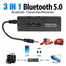 Wireless 5.0 Transmitter and Receiver 3-in-1 Wireless 3.5mm Car Home Adapters