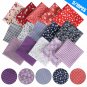 10 pcs DIY Assorted Pre Cut Charm 50X50cm Cotton Squares Quilt Fabric Quarter color NAVY