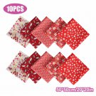 10 pcs DIY Assorted Pre Cut Charm 50X50cm Cotton Squares Quilt Fabric Quarter color RED