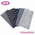 5 pcs DIY Assorted Pre Cut Charm 50X50cm Cotton Squares Quilt Fabric Quarter color NAVY