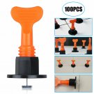 100x Flat Ceramic Floor Wall Construction Tool Reusable Tile Leveling System Kit
