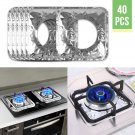 40pcs Aluminum Foil Square Gas Top Burner Disposable Bib Liners Stove Covers
