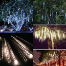 30cm 144LED Lights Meteor Shower Rain 8 Tube Xmas Snowfall Tree Outdoor Light