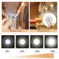 6 Pack Dimmable 3 LED Under Cabinet Light Wireless Puck Lamp With Remote Control