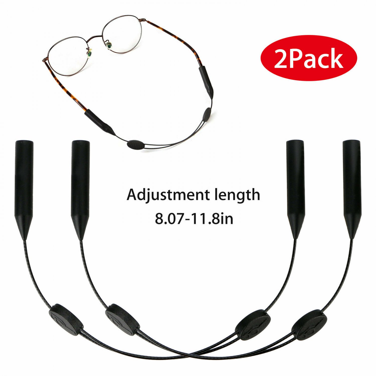 2x Glasses Strap Neck Cord Sports Eyeglasses Band Sunglasses Rope String Holder