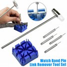 6pcs Watch Band Pin Link Remover Tool Set Removal Kit Hammer Punch Holder Repair