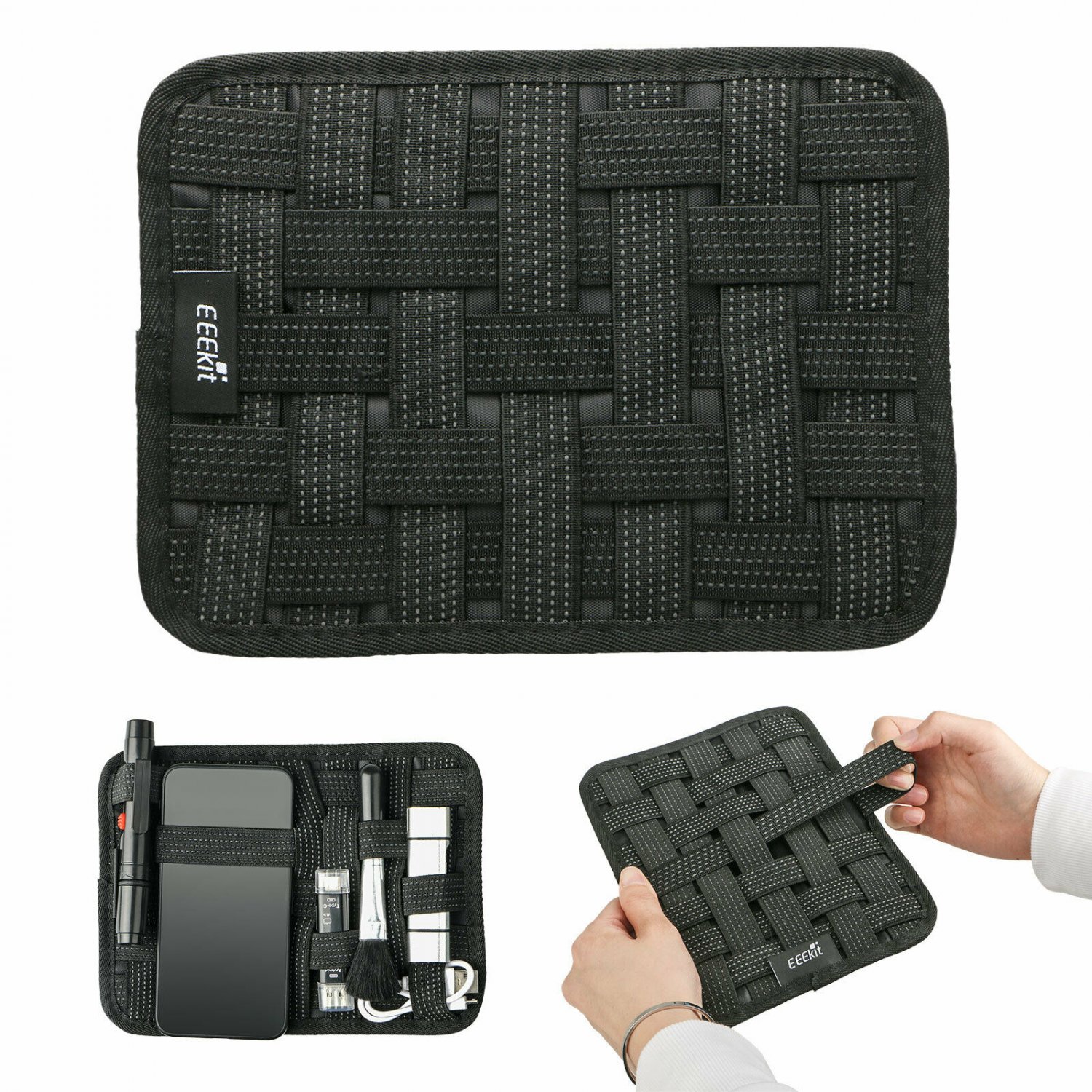 Electronics Accessories Organizer Travel Storage Hand Bag Cable USB Drive Case