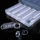 100 Luxury 30mm Clear Round Plastic Coin Capsule Newest Available Box Holder New