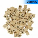 200 pcs Scrabble Wood Tiles Pieces Full Sets 100 Letters Wooden Replacement Pick