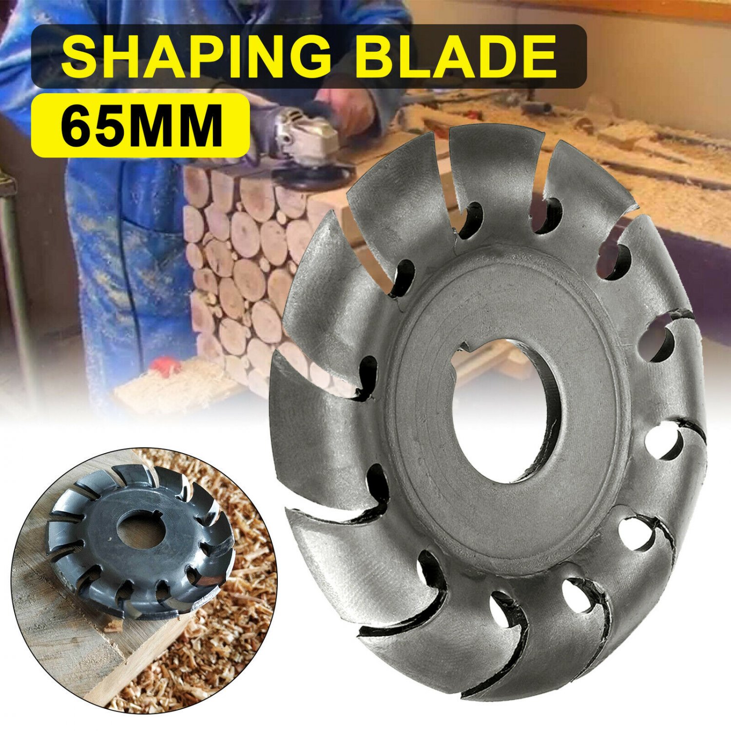 Electric Angle Grinder Shaping Blade Wood Carving Disc Cutting Woodworking Tool
