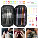 49 Pcs Crochet Hook Knit Yarn Weave Knitting Needle Clip Marker Tool Set with Case