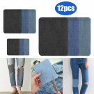 12PCS Iron On Denim Repair Patches Kit For Mending Embellishing Jean Pants Tops
