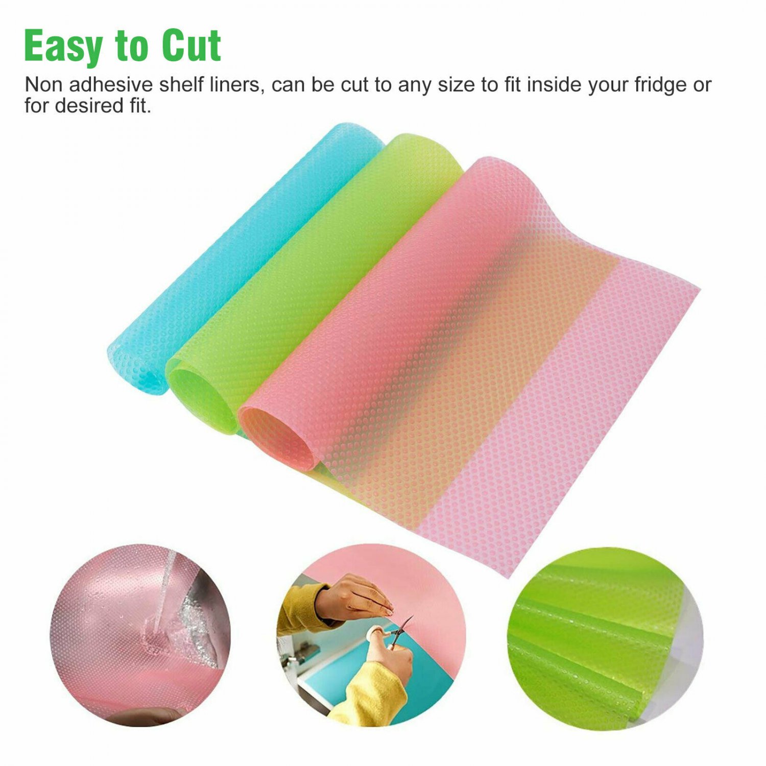 4PCS Multifunction Waterproof Refrigerator Antibacterial Antifouling Pad Mat Green