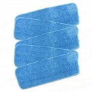 5 Pack Replacement Washable Blue Microfiber Mop Cleaning Pads for 15" Flat Mop