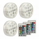Submersible LED Bulb Underwater Light Fountain Swimming Pool Lamp Remote Control 3pcs