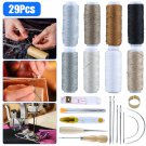 29 Pcs Upholstery Carpet Leather Canvas Repair Curved Hand Sewing Needles Kit