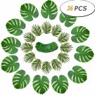 36 Artificial Tropical Palm Leaf Fake Green Plant for Home Living Room Decor