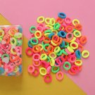 100Pcs Irridescent Women Girl Hair Band Ties Rope Ring Elastic Hairband Ponytail Holder Well