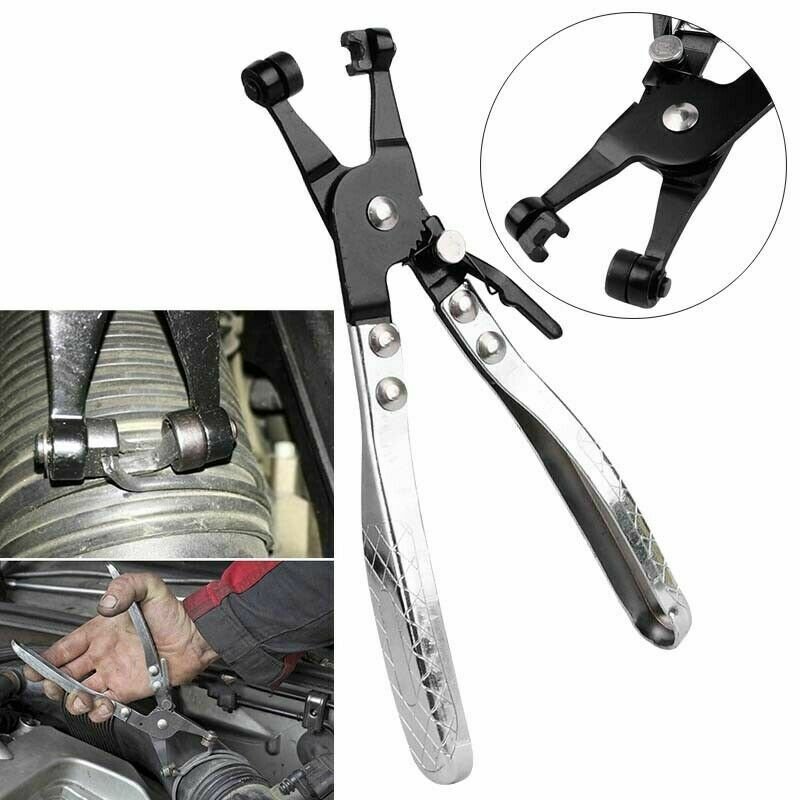 Angled Swivel Jaw Locking Car Pipe Hose Clamp Pliers Fuel Coolant Clip