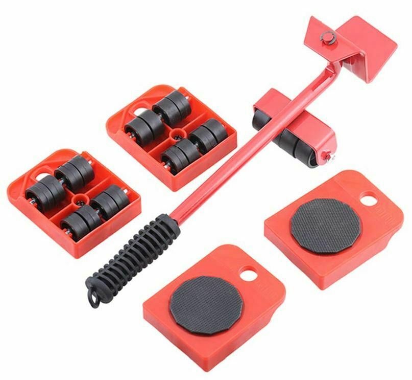Furniture Lifter Slides Move Roller Tools Max 330LBS 360 Rotation Pad 5 pcs Set