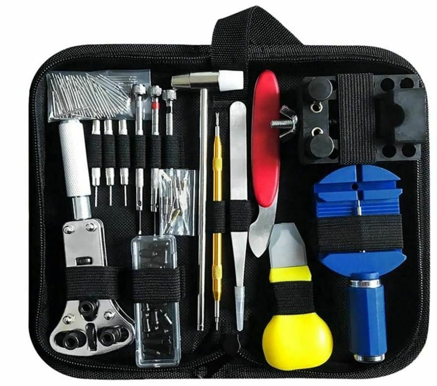 147 pcs Watch Repair Kit Watchmaker Back Case Remover Opener Link Pin Spring Bar